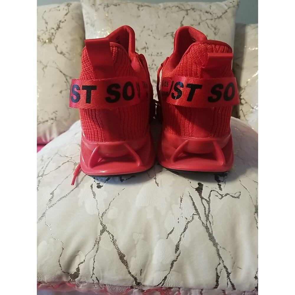 New Just So So Mens Red Sz 13 Low Top Athletic Sneakers - Picture 5 of 5